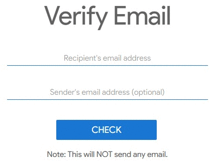 Verify Email address