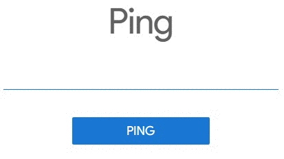 Teste de ping